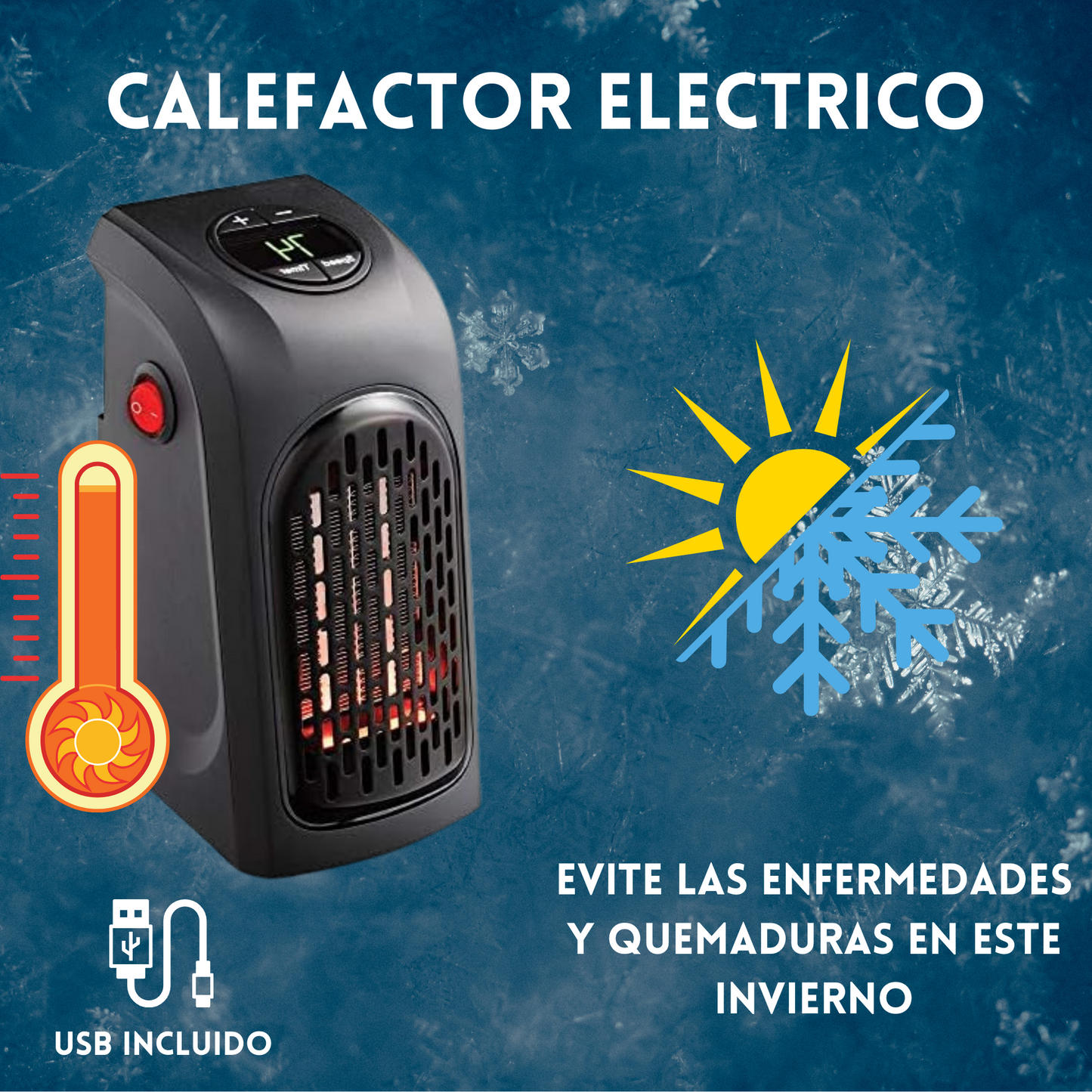 CALEFACTOR eléctrico familiar + guatero de REGALO🎁 [ULTIMAS UNIDADES]